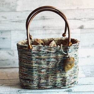 Handmade Recycled Materials Purse/Hand Bag Excellent Condition